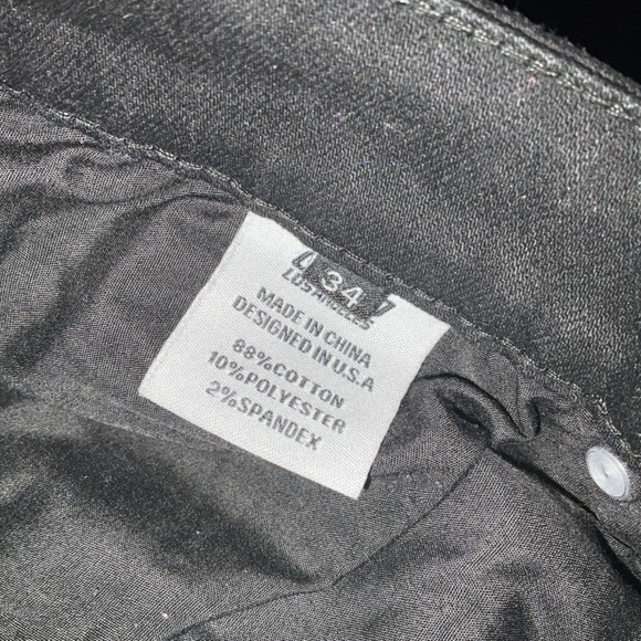 NWT GFTD Los Angeles SAVAGE Skinny Distressed Painted Black Jeans 34” X 32” - Picture 10 of 10